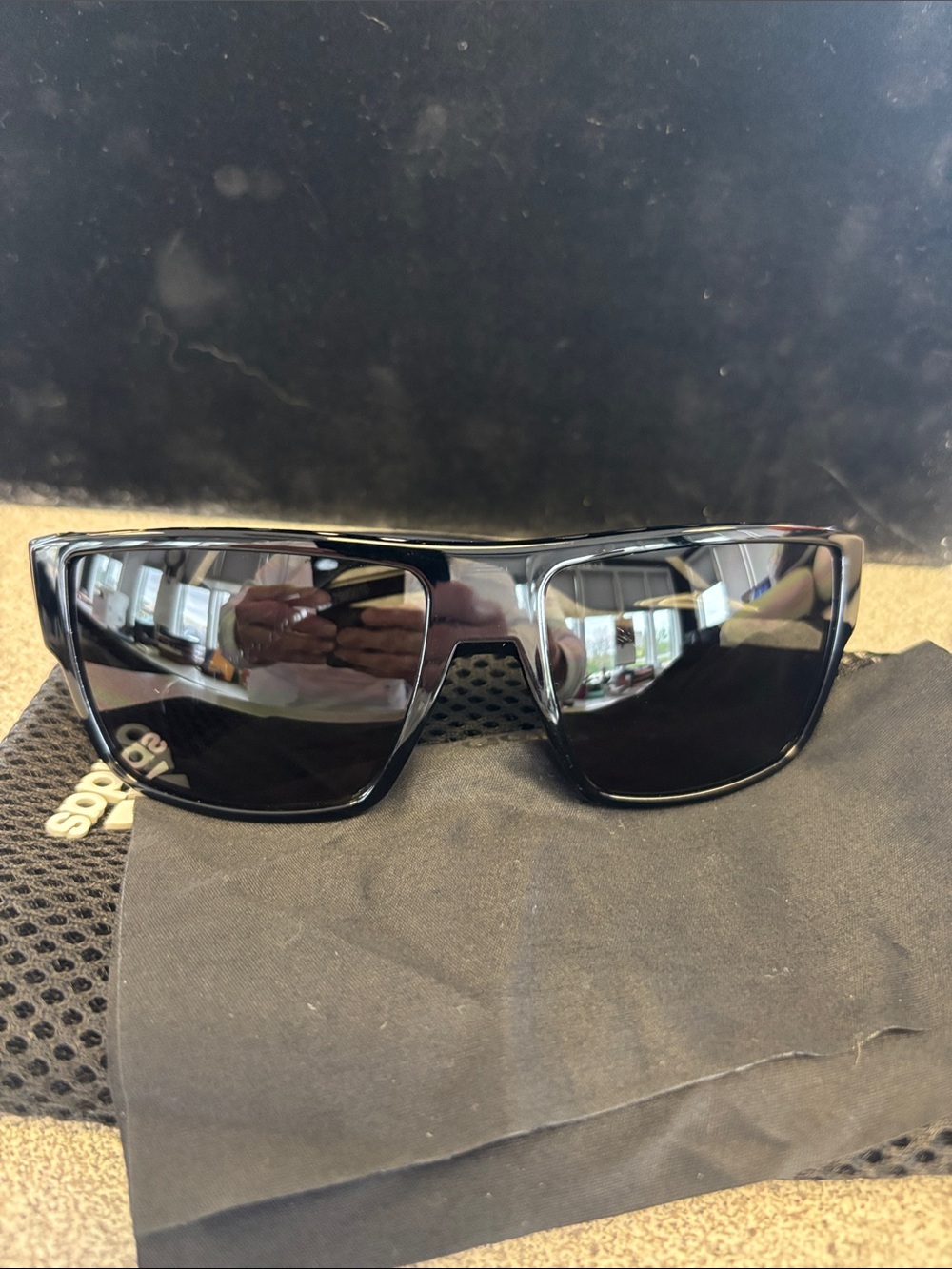 adidas Men's Black Wrap Sunglasses